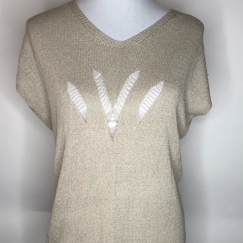 ZAFUL Womens Knit Tan Shirt Blouse Nude Very Soft